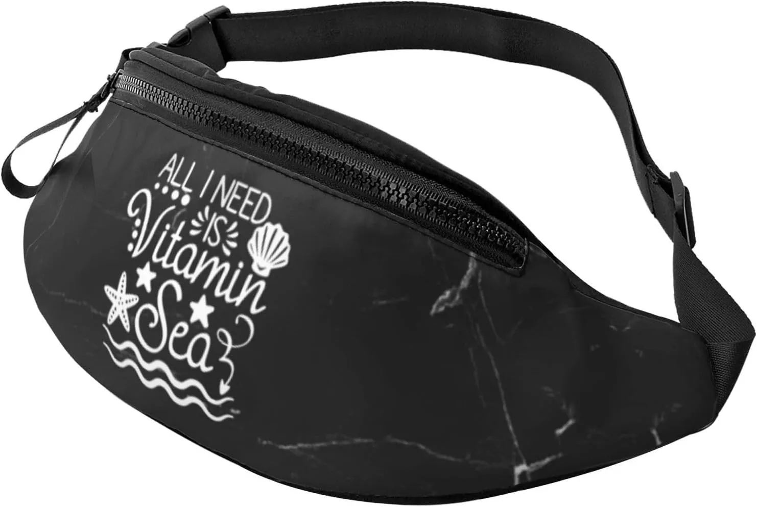 I Need Vitamin Sea Crossbody fanny pack for men and women, ideal for travel, sports and running