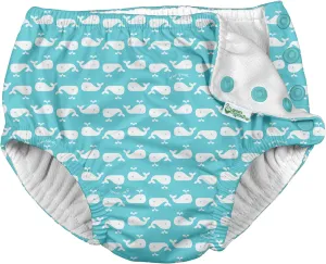 i Play Boys Reusable Absorbent Baby Swim Diapers Aqua Whale Geo 6 Months