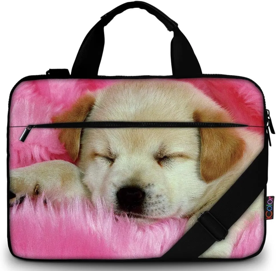 iColor Canvas Laptop Carrying Shoulder Sleeve Carrying Case Protective Bag Briefcase for 11.6 12 12.9 13 13.3 Inches Laptop Ultrabook Netbook (Csh-03)