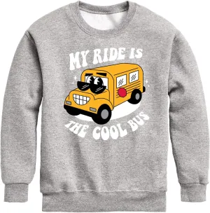 Instant Message - Cool School Bus - Toddler & Youth Crewneck Fleece Sweatshirt