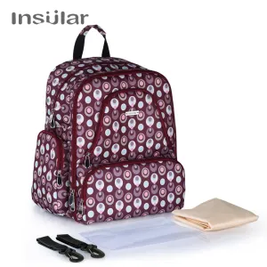 Insular Multifuntion Baby Diaper Stroller Backpack Maternity Mummy Bag Baby Waterproof Nappy Changing Bag Backpack For Baby Care