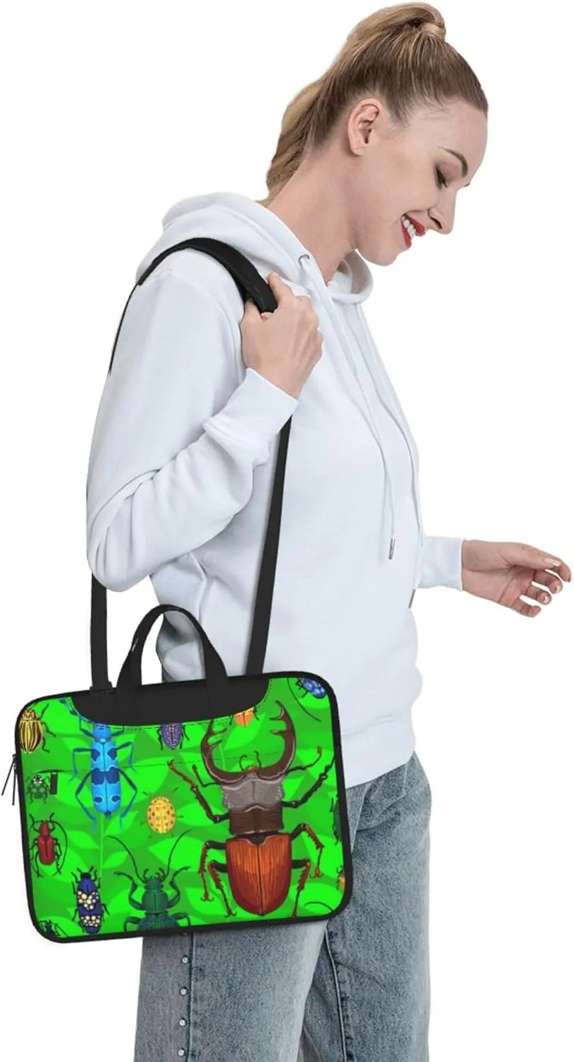 International Chess Piece Chessboard Laptop Shoulder Bag ​for Men Women, Computer Carrying Case Messenger Bag with Strap