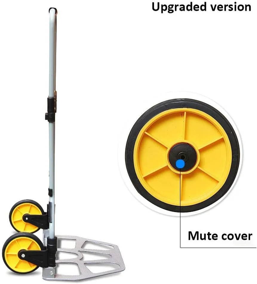 Iron Foldable Collapsable Trolley with Anti Puncture Rubber Wheels and 150 kg Capacity Cool Bag Trolley on Wheels for Luggage, Personal, Travel, Auto, Moving and Office Use (Style #6) (Style #2)