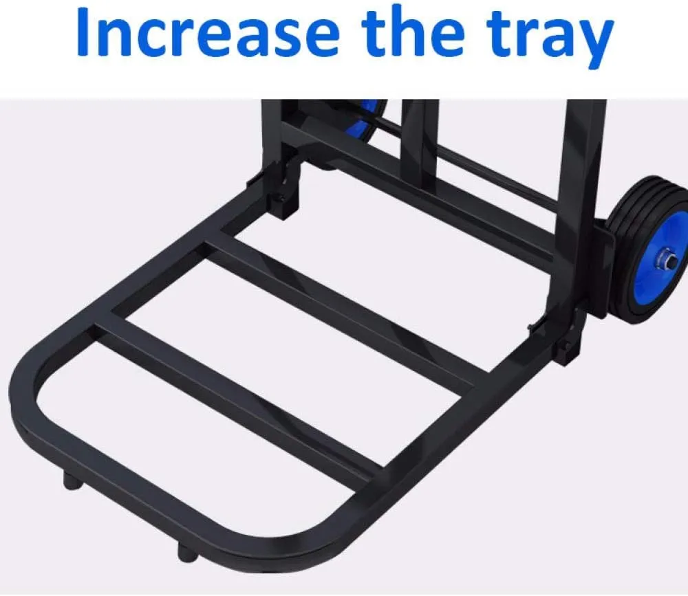 Iron Foldable Collapsable Trolley with Anti Puncture Rubber Wheels and 150 kg Capacity Cool Bag Trolley on Wheels for Luggage, Personal, Travel, Auto, Moving and Office Use (Style #6)