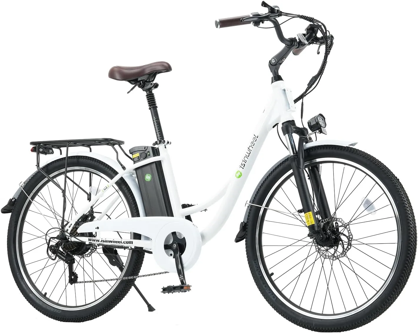 isinwheel M10 Electric Bike Adult 500W, 26" Commuting Electric Mountain Bike 20MPH Max Range 55  Miles, Removable Battery, Professional 35-Speed, Front Fork Suspension Lightweight Electric Bicycle