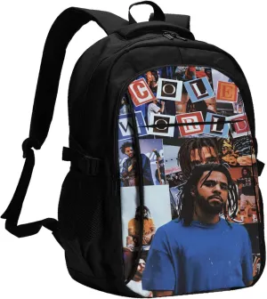 J Musics Cole Backpack with USB Charing Port Laptop Daypack Travel Bag Classic Laptop Backpack