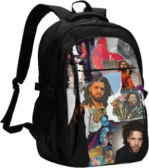 J Musics Cole Backpack with USB Charing Port Laptop Daypack Travel Bag Classic Laptop Backpack