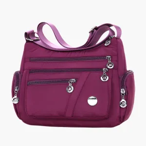 Jacqueline – Functional Nylon Crossbody with Multi Zipper Pockets