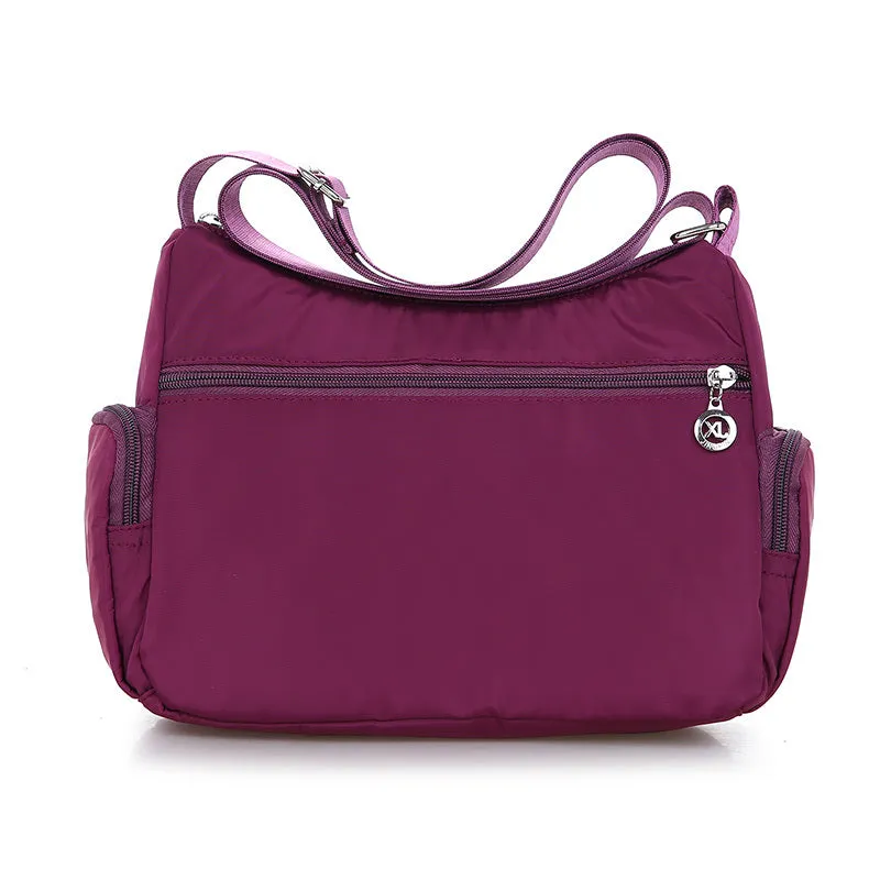 Jacqueline – Functional Nylon Crossbody with Multi Zipper Pockets