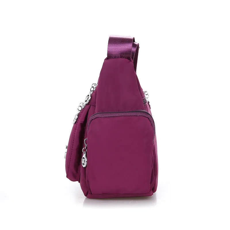 Jacqueline – Functional Nylon Crossbody with Multi Zipper Pockets