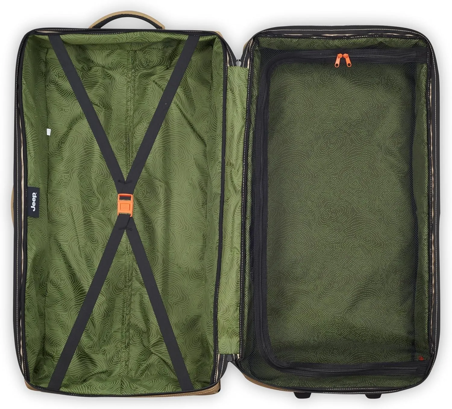 Jeep JS006B Two Wheel Rolling Travel Duffle Bag