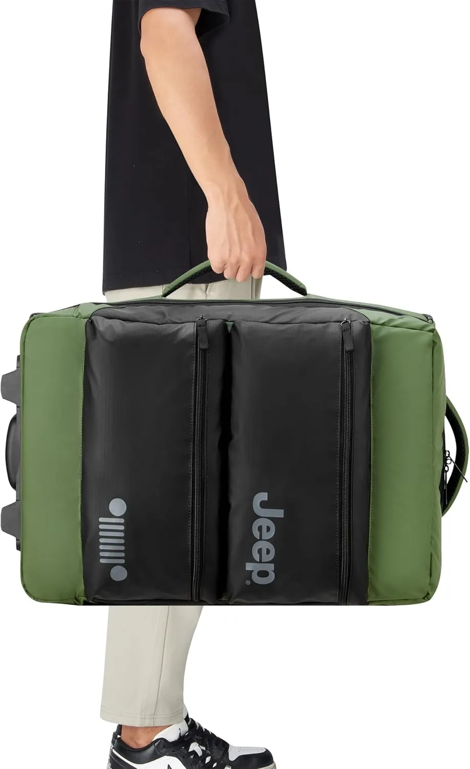 Jeep Js006b Two Wheel Rolling Travel Duffle Bag