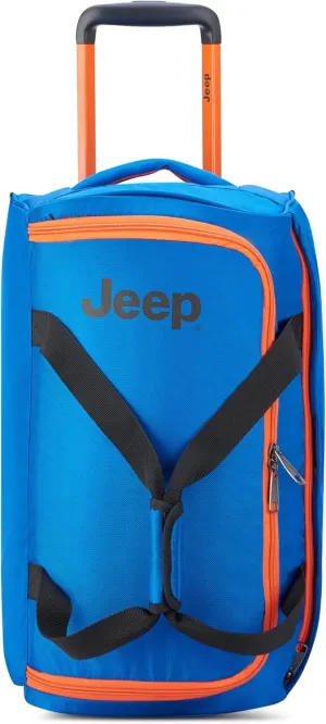 Jeep JS009D Two Wheel Rolling Travel Duffle Bag, Blue, 20 Inch