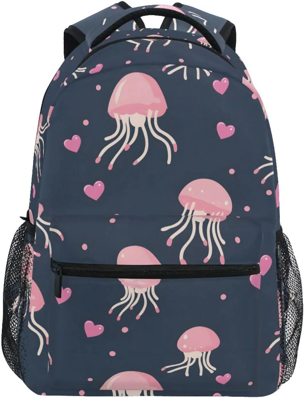 Jellyfish Pattern Backpack 3rd 4th 5th Grade School Bookbag Travel Laptop Daypack Bag Purse for Boys Girls Teens