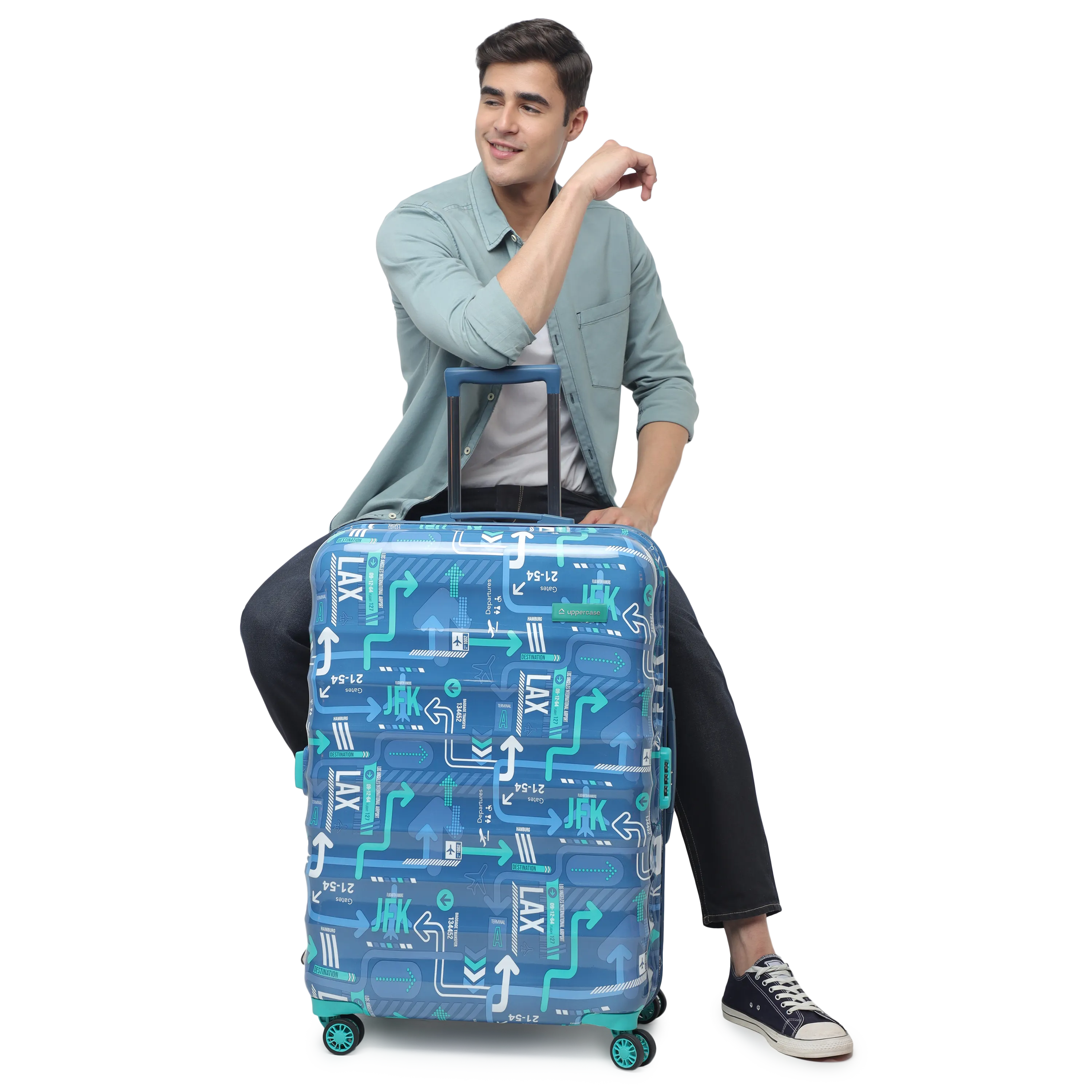 JFK Denim Blue Set of 2 (M L) Trolley