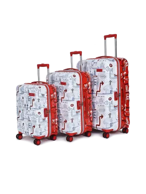 JFK Duo White and Red Set of 3 (S M L) Trolley