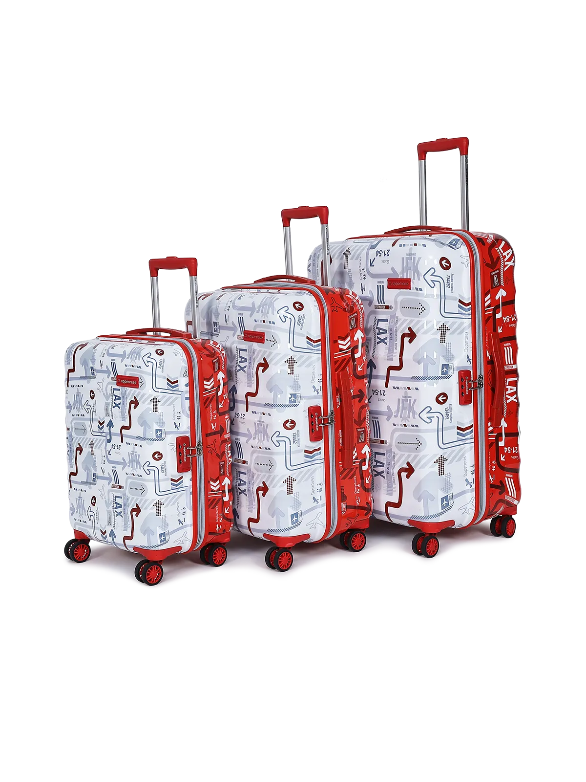 JFK Duo White and Red Set of 3 (S M L) Trolley