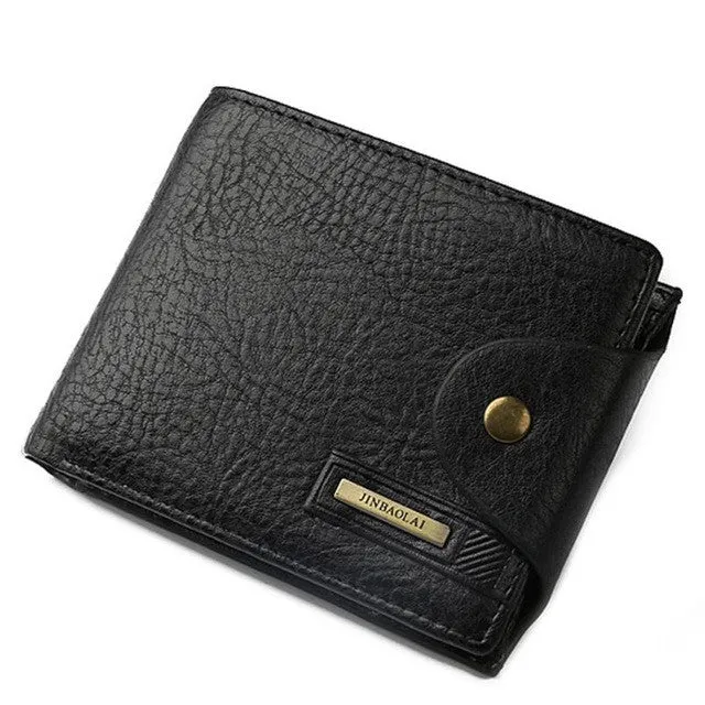 JINBAOLAI Brand 2016 Fashion Men Wallets Cow Leather Billfold Purse