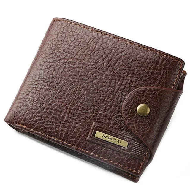 JINBAOLAI Brand 2016 Fashion Men Wallets Cow Leather Billfold Purse