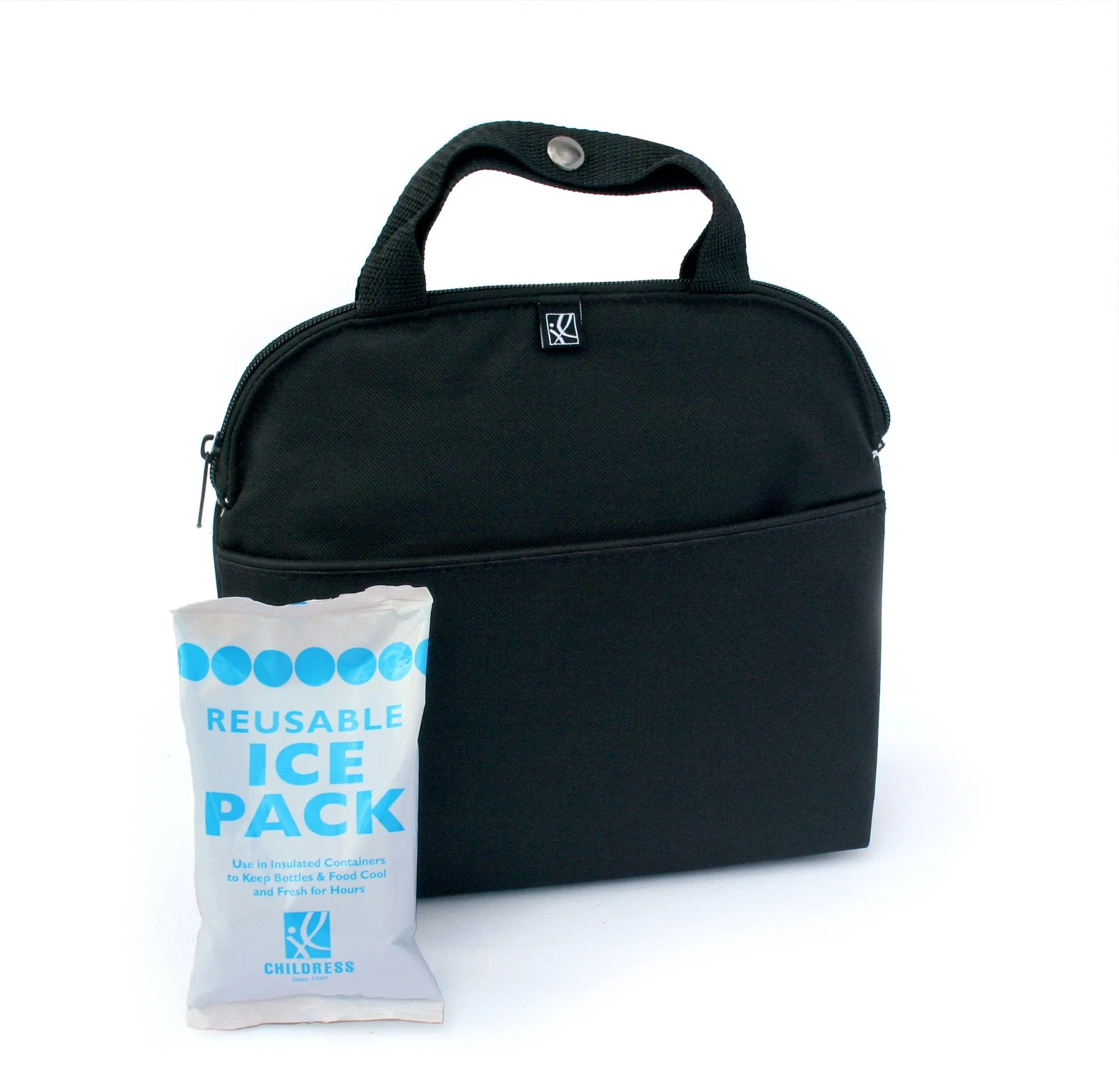 J.L Childress MaxiCOOL 4 Bottle Breastmilk Cooler, Baby Bottle and Baby Food Bag, Insulated and Leak Proof, Ice Pack Included