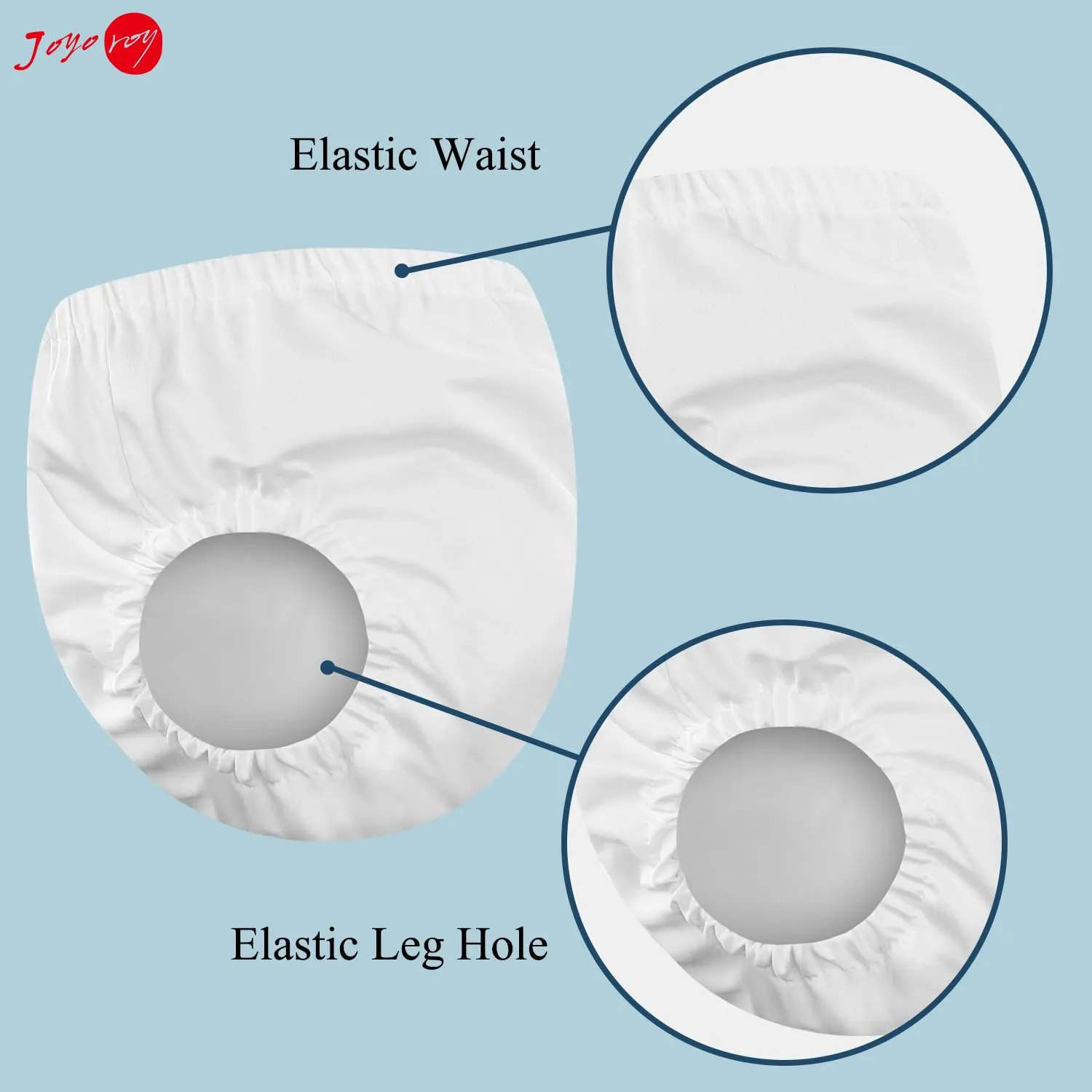 Joyo roy 4 Pcs White Cloth Diaper Covers for Girls Waterproof Plastic Underwear for Toddlers Reusable Rubber Pants for Potty Training 3T Unisex Diaper Cover Soft Plastic Underwear for Potty Training