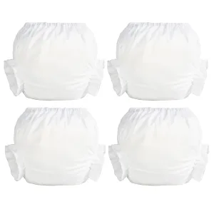 Joyo roy 4pcs Bloomers Shorts White Bloomers Infant Bloomers Baby Bloomers 3-6 Months White Baby Bloomers Bloomer Pants Newborn Bloomers Toddler Bloomers Baby Diaper Cover Newborn Diaper Cover 0-6M
