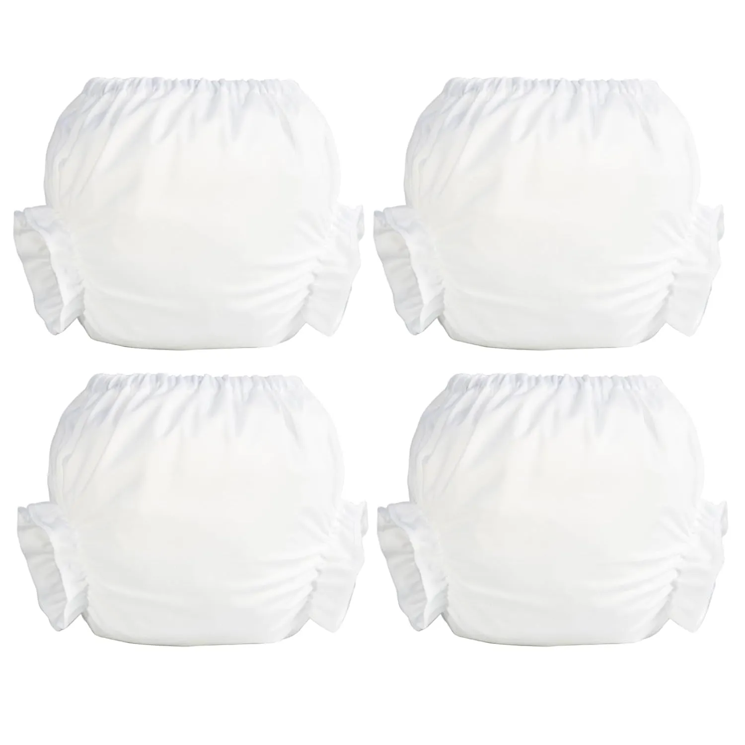 Joyo roy 4pcs Bloomers Shorts White Bloomers Infant Bloomers Baby Bloomers 3-6 Months White Baby Bloomers Bloomer Pants Newborn Bloomers Toddler Bloomers Baby Diaper Cover Newborn Diaper Cover 0-6M