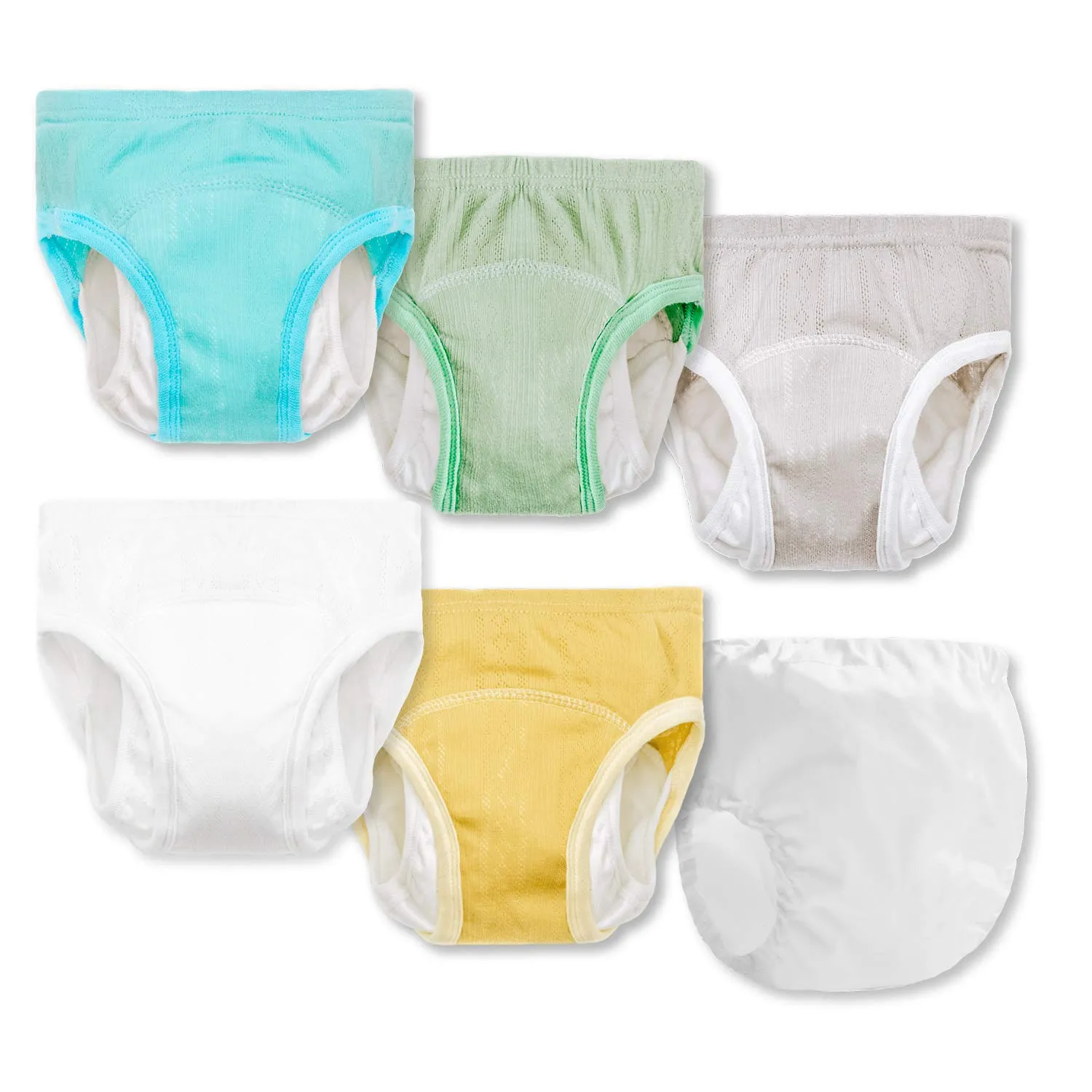 Joyo roy 5Pcs Potty Training Underwear for Boys Breathable 100% Cotton Toilet Training Pants 4T-5T Boys Absorbent Double Thigh Wings for Antileak Pee Pants with a Waterproof Cloth Diaper Cover