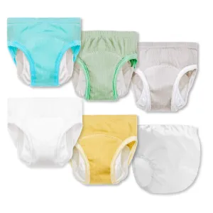 Joyo roy 5Pcs Potty Training Underwear for Boys Breathable 100% Cotton Toilet Training Pants 4T-5T Boys Absorbent Double Thigh Wings for Antileak Pee Pants with a Waterproof Cloth Diaper Cover