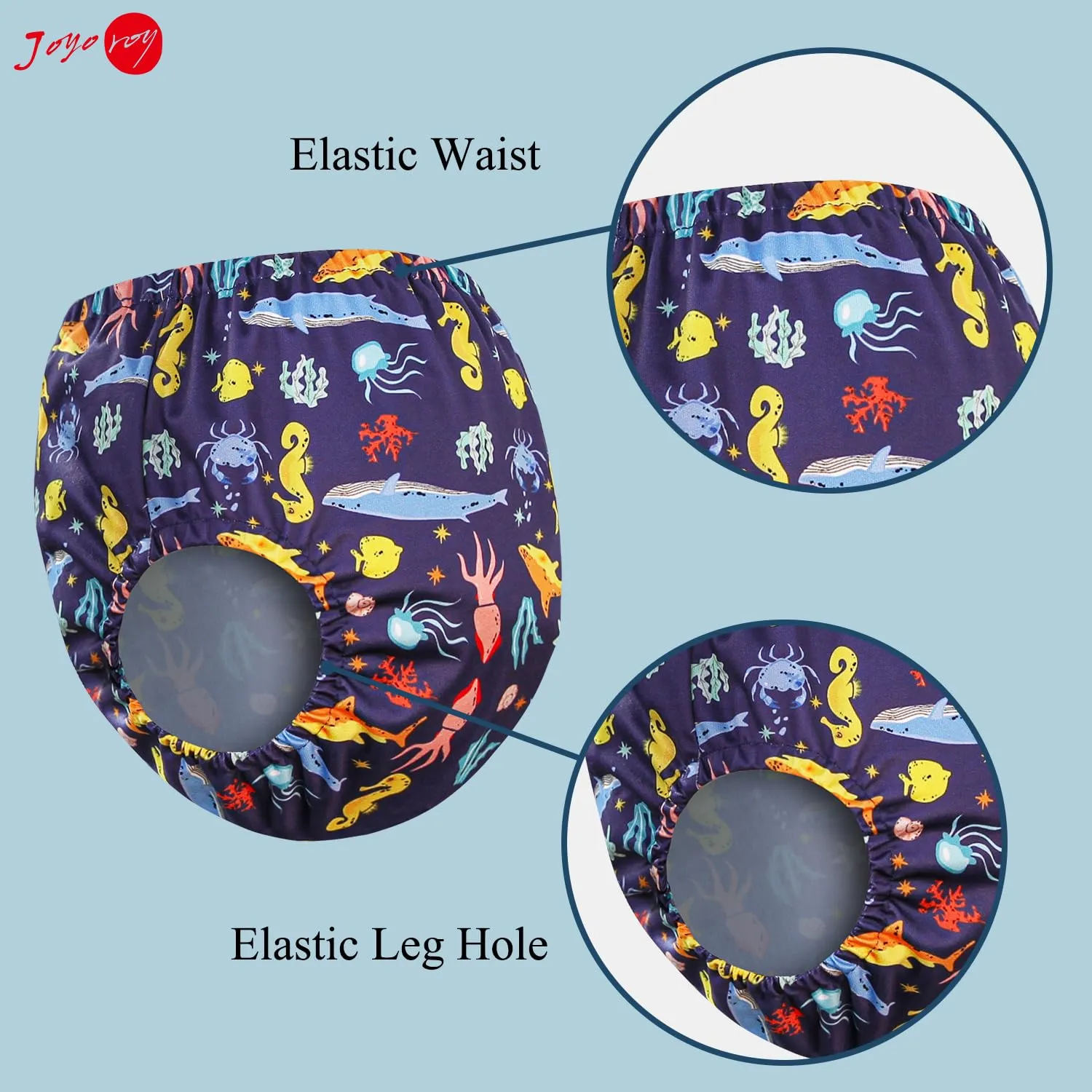 Joyo roy 6Pcs Cloth Diaper Cover Waterproof Plastic Training Pants for Toddlers Reusable Diaper Covers for Boys Leak Proof Rubber Underwear for Potty Training Plastic Underwear for Toddlers 4T