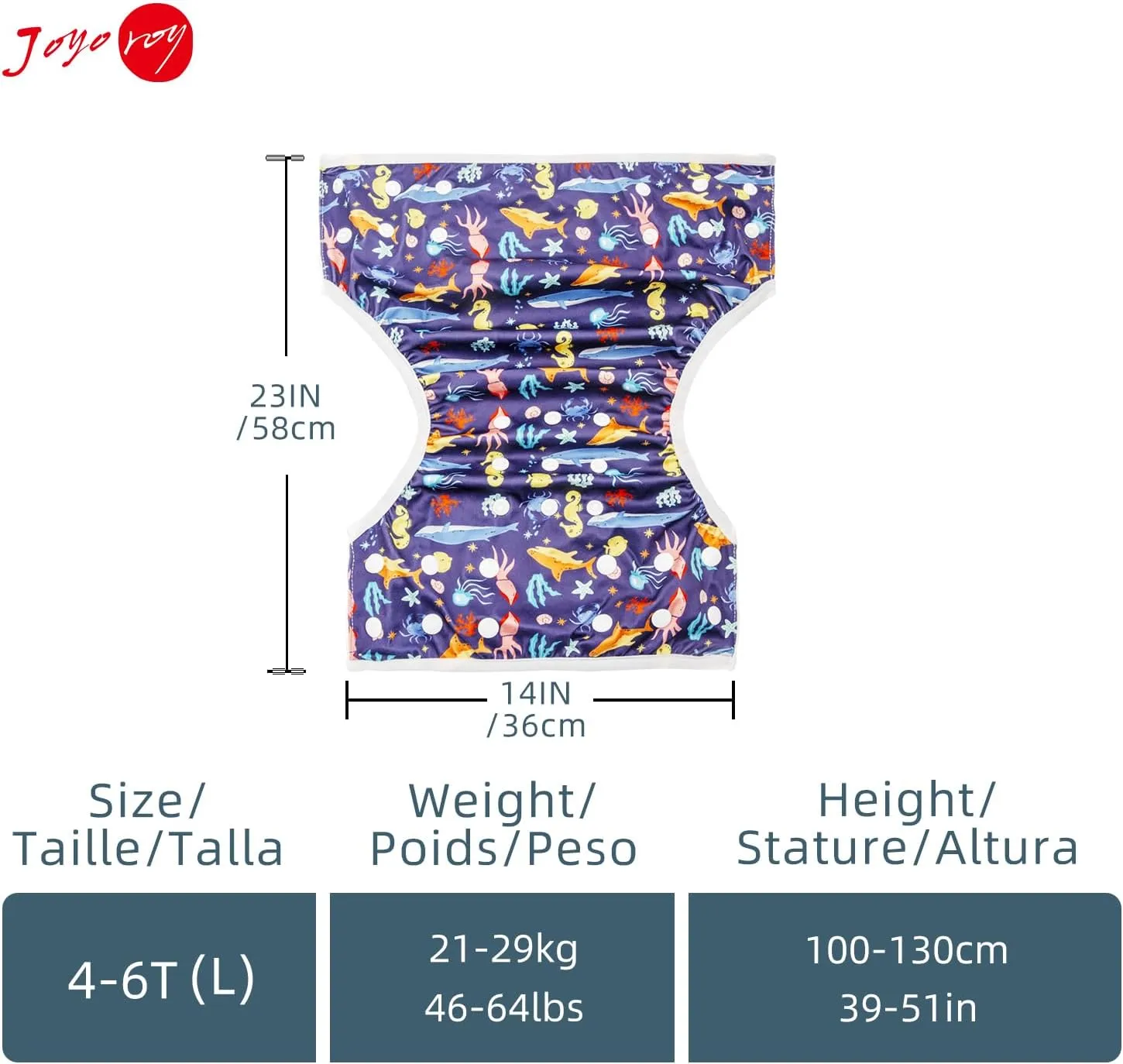 Joyo roy Swim Diapers Size 6 Infant Swim Diaper Reusable Swim Diapers Swimming Diapers Waterproof Diapers for Swimming Water Diaper Toddler Swim Diaper Swimmer Diapers Baby Swim Diaper Reusable 4-6t