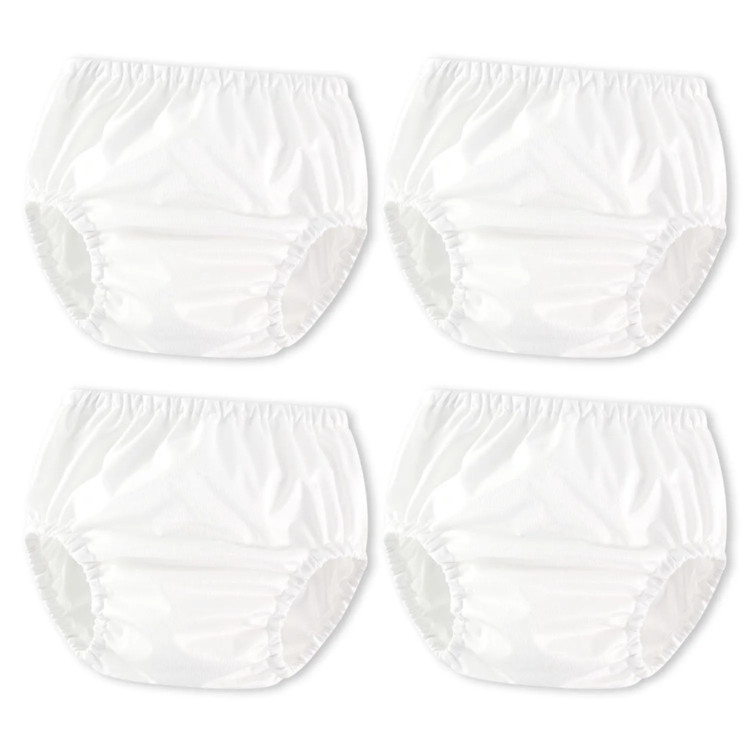 Joyo roy White Diaper Covers For Girls Rubber Pants for Toddlers Diaper Covers for Boys 4Pcs Plastic Training Pants for Toddlers Waterproof Plastic Underwear for Potty Training Boys and Girls 6T