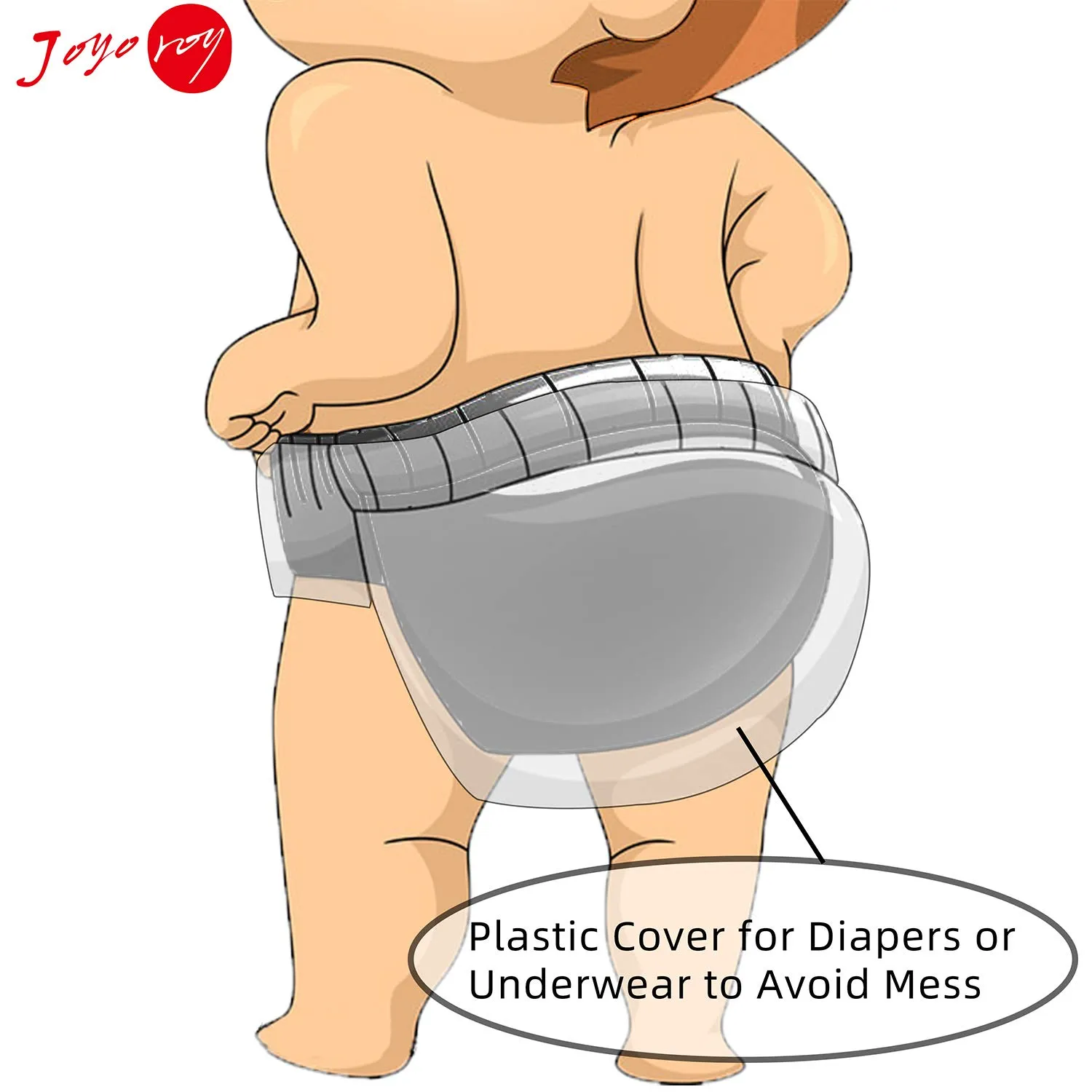 Joyo roy White Diaper Covers For Girls Rubber Pants for Toddlers Diaper Covers for Boys 4Pcs Plastic Training Pants for Toddlers Waterproof Plastic Underwear for Potty Training Boys and Girls 6T