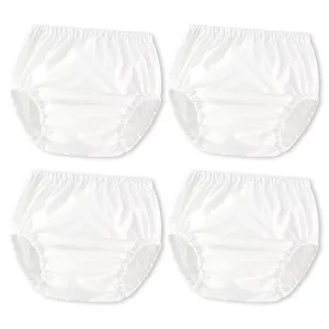 Joyo roy White Diaper Covers For Girls Rubber Pants for Toddlers Diaper Covers for Boys 4Pcs Plastic Training Pants for Toddlers Waterproof Plastic Underwear for Potty Training Boys and Girls 6T