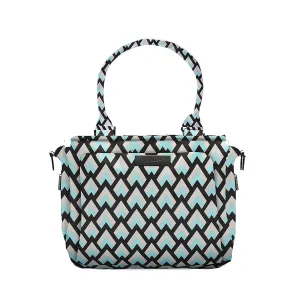JuJuBe Be Classy Structured Multi-Functional Diaper Bag/Purse, Onyx Collection - Black Diamond