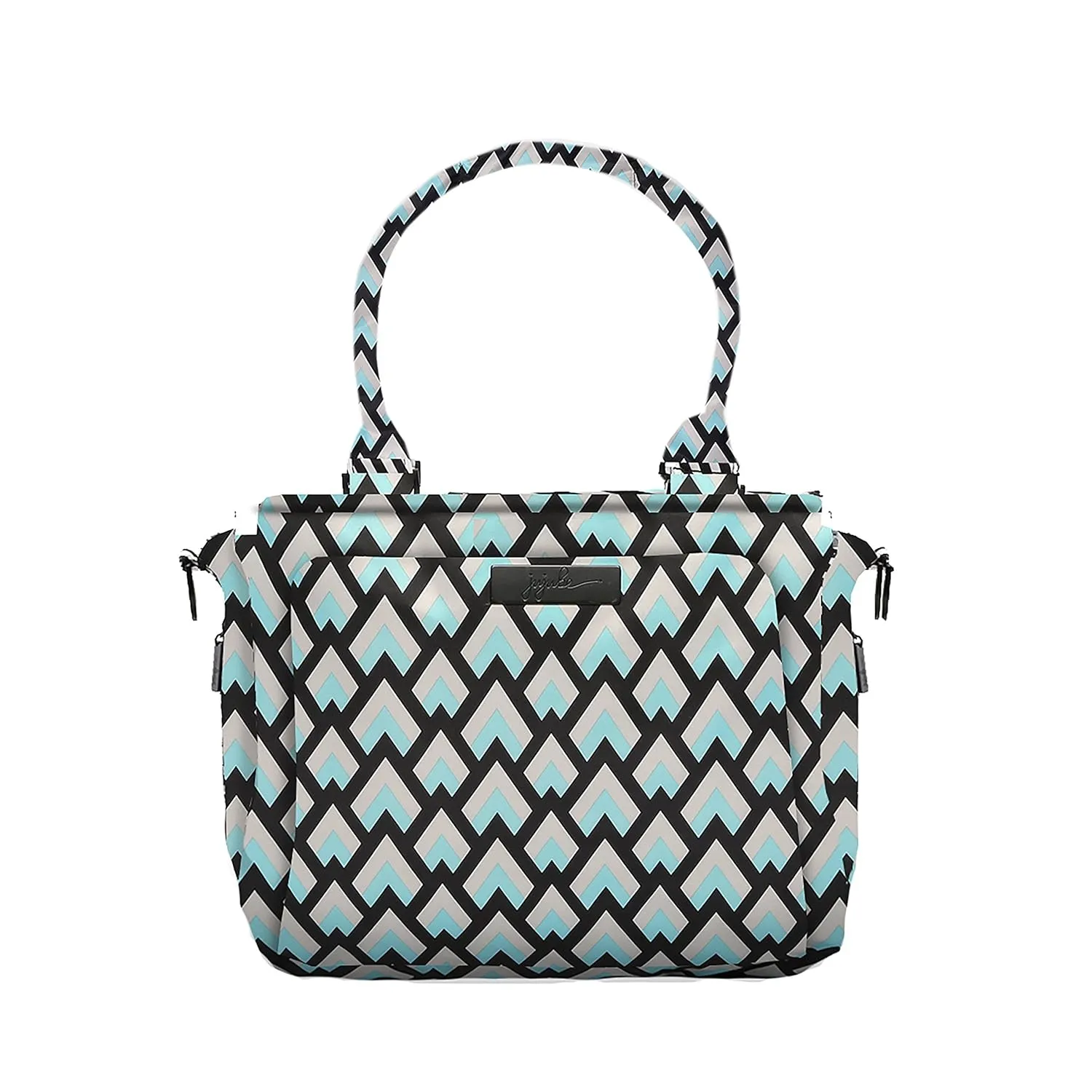JuJuBe Be Classy Structured Multi-Functional Diaper Bag/Purse, Onyx Collection - Black Diamond