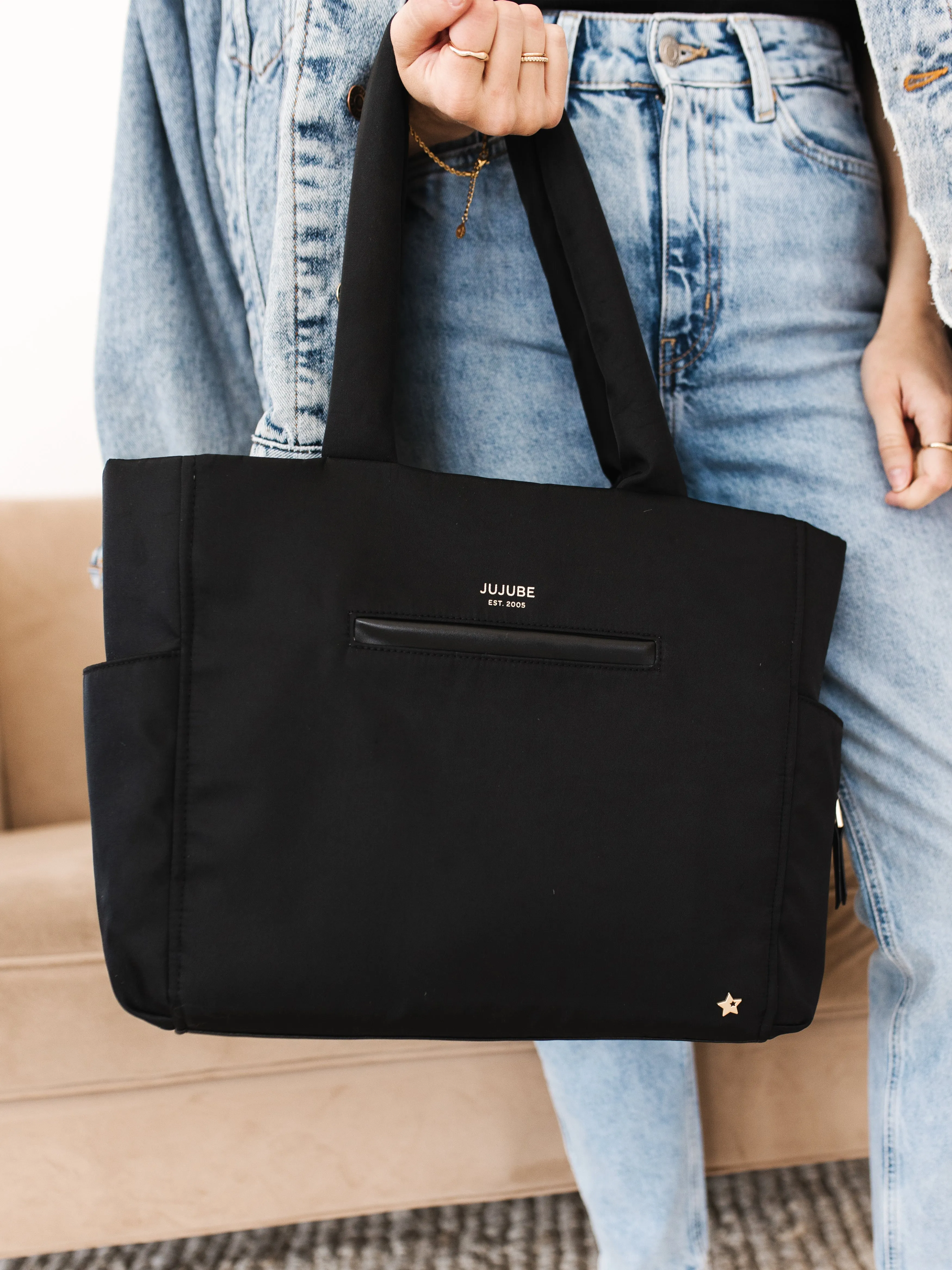 JuJuBe Signature Utility-Strap Tote Bag - Black