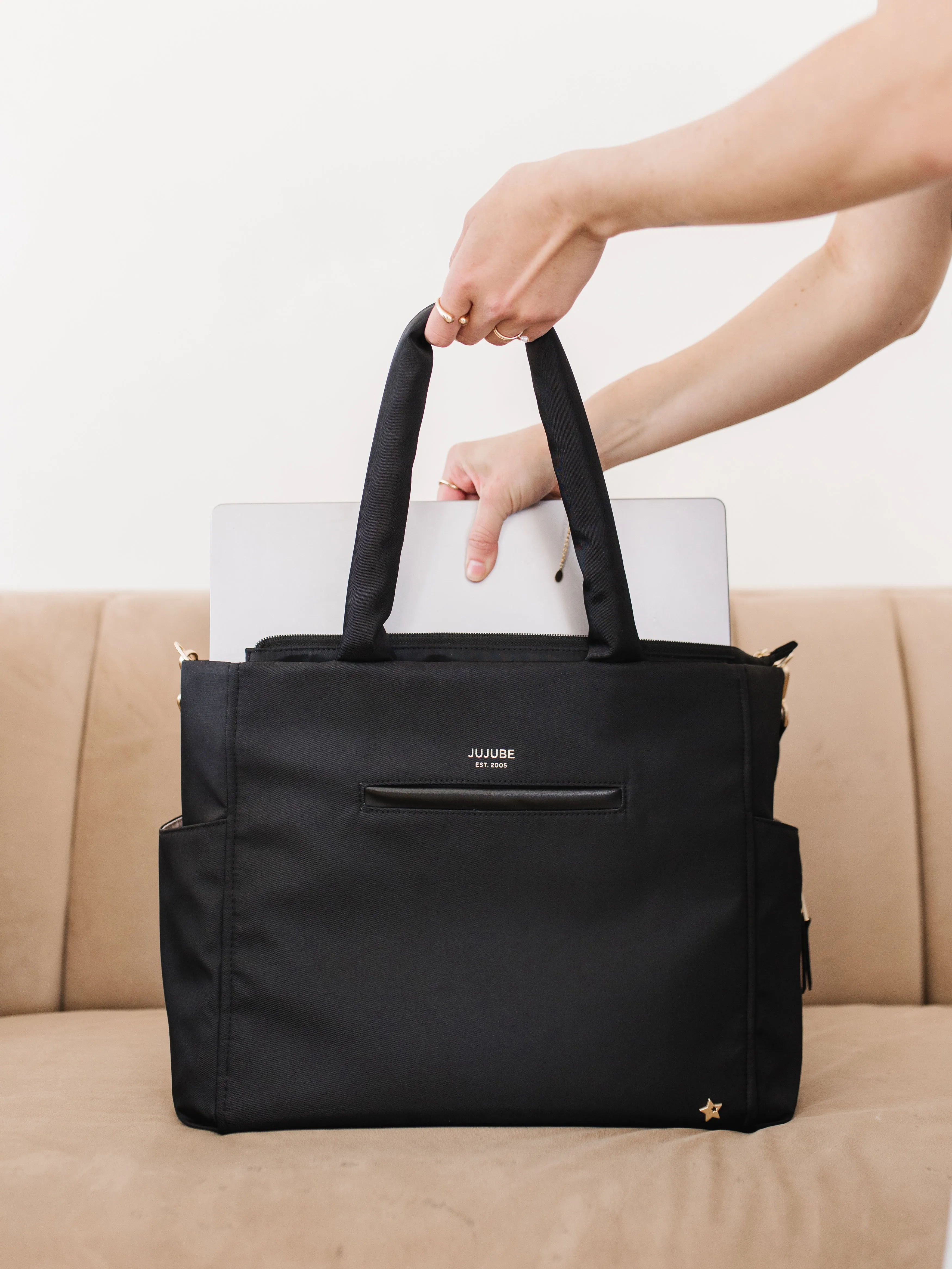 JuJuBe Signature Utility-Strap Tote Bag - Black