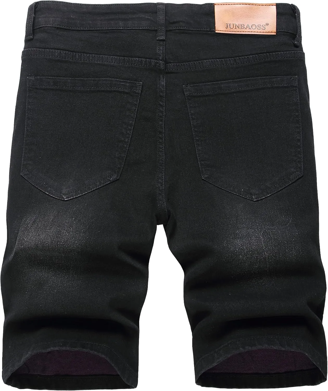 JUNBAOSS Men's Slim Fit Stretch Denim Shorts Ripped Skinny Jean Shorts for Men,Fashion Straight Comfort Flex Waist Short