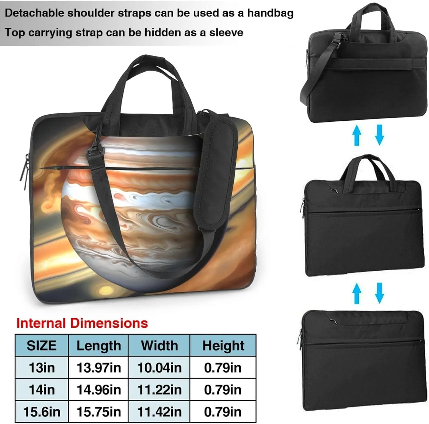 Jupiter Landscape Ultra-thin portable shoulder laptop bag Stylish and Protective Shockproof soft lining