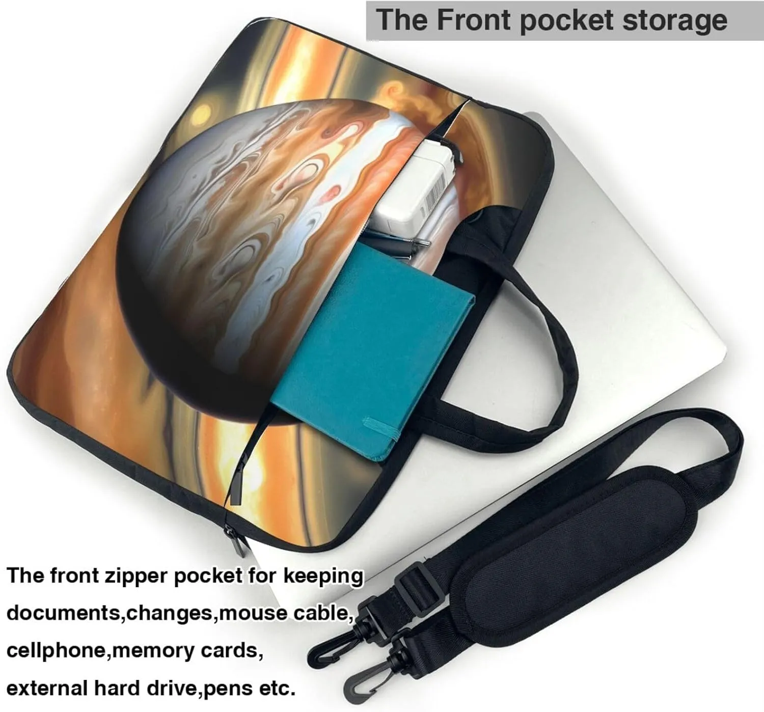 Jupiter Landscape Ultra-thin portable shoulder laptop bag Stylish and Protective Shockproof soft lining
