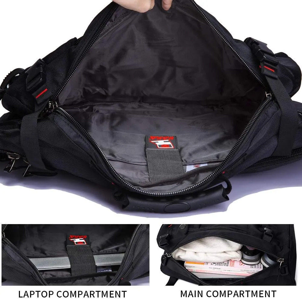 KAKA Travel Backpack,Carry-On Bag Water Resistant Flight Approved Weekender duffle backpack Rucksack Daypack for Men Women (Black)