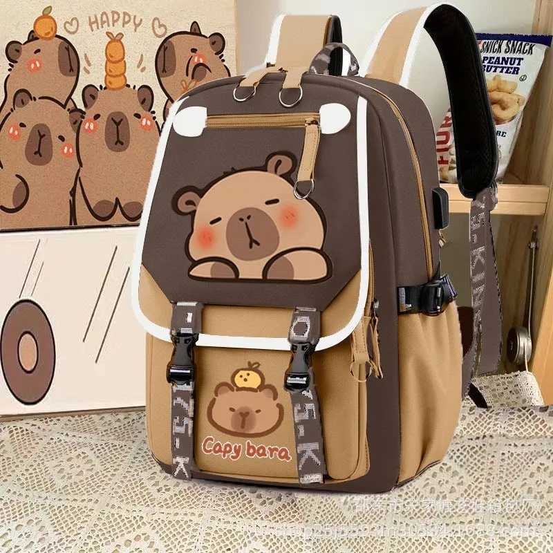 Kapibala Cartoon School Bag for Kids – Large & Light