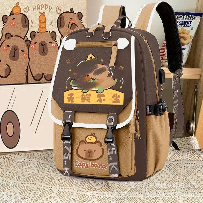 Kapibala Cartoon School Bag for Kids – Large & Light