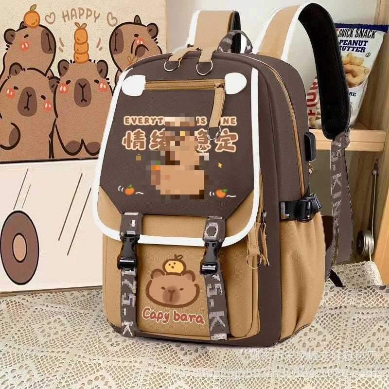 Kapibala Cartoon School Bag for Kids – Large & Light