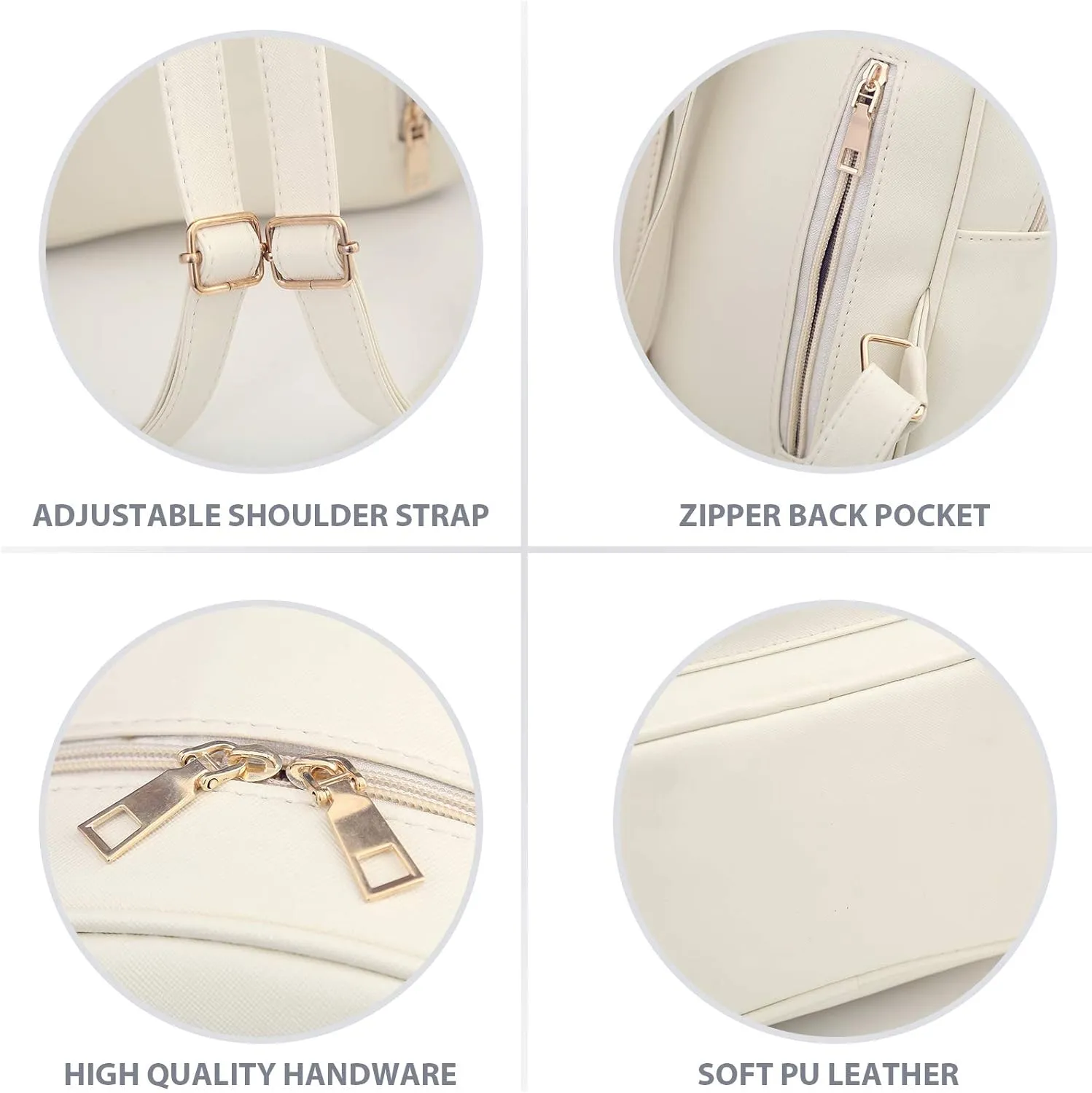 K.E.J. Mini Backpack Purse for Women Cute Bowknot Leather Backpack 3-PCS Small Backpack Purse for Ladies Shoulder Bag Casual Travel Daypacks