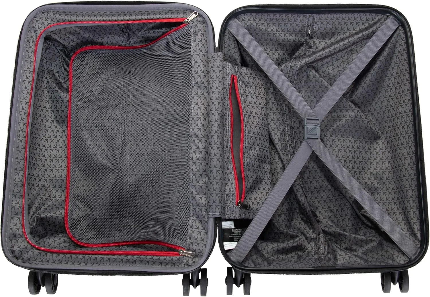 Kenneth Cole Reaction Flying Axis Collection Lightweight Hardside Expandable 8-Wheel Spinner Luggage, Silver, 20-Inch Carry On