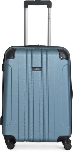 Kenneth Cole REACTION Out of Bounds Lightweight Hardshell 4-Wheel Spinner Luggage, Granite Blue, 24-Inch Checked