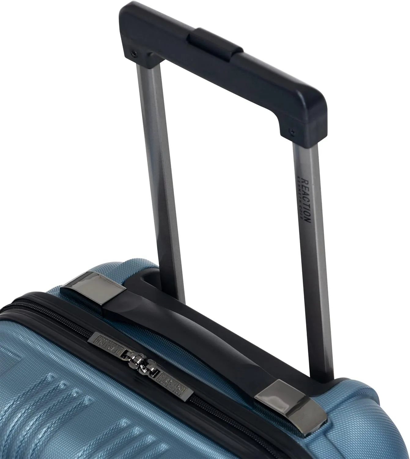 Kenneth Cole REACTION Out of Bounds Lightweight Hardshell 4-Wheel Spinner Luggage, Granite Blue, 24-Inch Checked