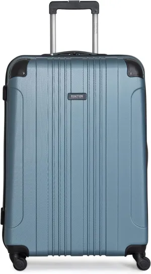 Kenneth Cole REACTION Out of Bounds Lightweight Hardshell 4-Wheel Spinner Luggage, Granite Blue, 28-Inch Checked